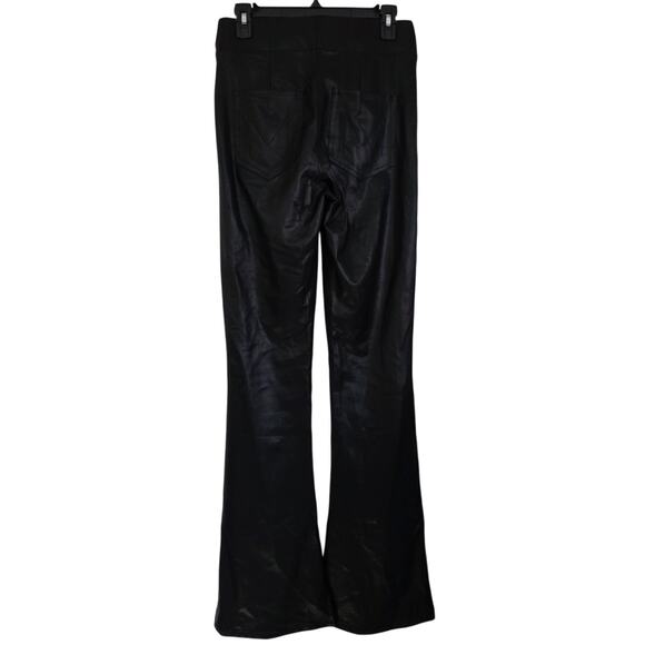 Show Me Your Mumu Nashville Pull On Flare Black Faux Leather High Rise Pants - Picture 4 of 11